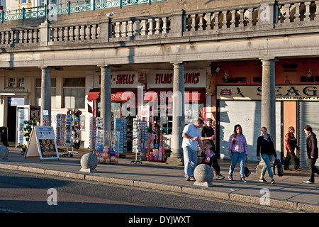 Retail premises in Madeira Drive, Brighton, East Sussex, UK Stock Photo