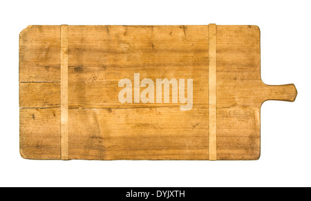 Old rustic wooden kitchen board Stock Photo