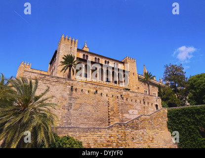 Palau de la Almudaina - palace in Palma de Mallorca, Balearic Islands, Spain Stock Photo