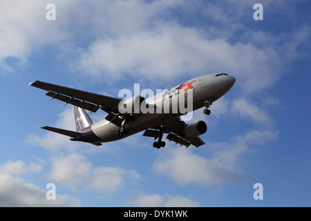 Airbus A300-600 N652FE Federal Express at Ottawa Airport YOW Canada, April 19, 2014 Stock Photo