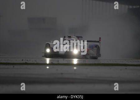Towcester, UK. 20th Apr, 2014. The #8 Toyota TS 040 - Hybrid driven by ANTHONY DAVIDSON, NICOLAS LAPIERRE and SEBASTIEN BUEMI during the 6 hours of Silverstone 2014 at Silverstone Circuit in Towcester, United Kingdom. Credit:  James Gasperotti/ZUMA Wire/ZUMAPRESS.com/Alamy Live News Stock Photo