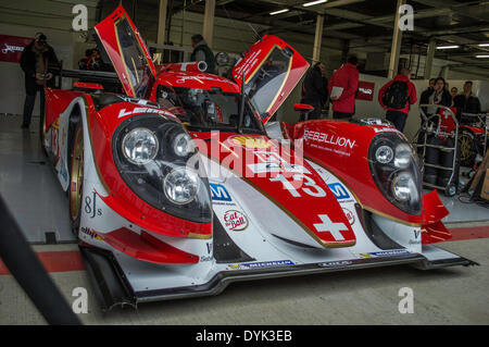 Towcester, UK. 20th Apr, 2014. The #13Lola B12/60 – Toyota driven by DOMINIK KRAIHAMER, ANDREA BELICCHI and FABIO LEMER during the 6 hours of Silverstone 2014 at Silverstone Circuit in Towcester, United Kingdom. Credit:  Gergo Toth/Alamy Live News Stock Photo