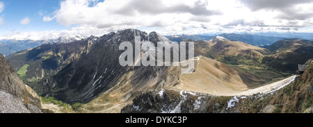 Meran, Italy: South Tyrol walking into the landscape of Alps Sarentine Stock Photo