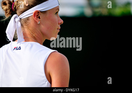 Vera Dushevina (Russia) at Wimbledon 2013 Stock Photo