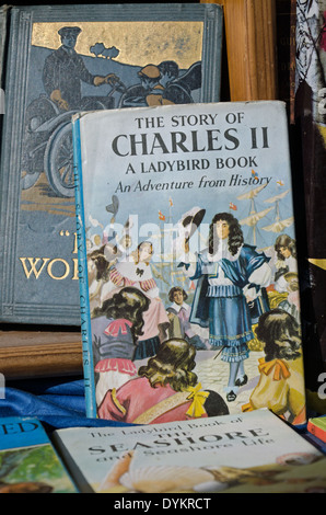 The Story of Charles II, a Ladybird Book, on display in a secondhand bookshop. Stock Photo