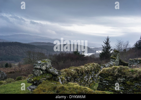 Haunting remains of Arichonan Township, a Cleared village in the Highlands of Scotland. Stock Photo