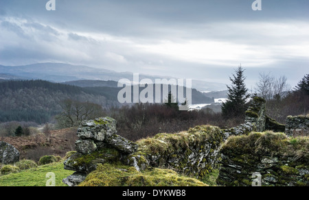 Haunting remains of Arichonan Township, a Cleared village in the Highlands of Scotland. Stock Photo