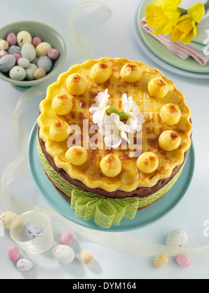 Simnel cake for Easter Stock Photo
