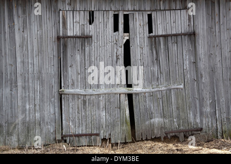 old barn door, Finland Stock Photo