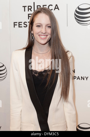 Eleanor Lambert attend premiere Every Secret Thing movie during 2014 Tribeca Film Festival Stock Photo