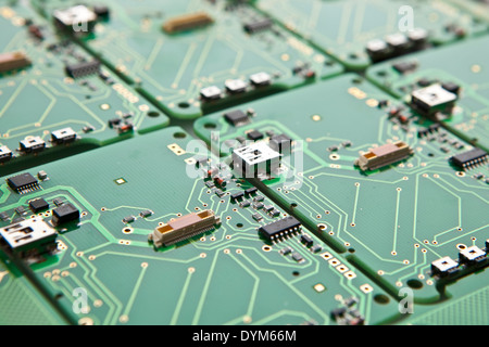 printed circuit plate. Microprocessor. Mainboard Stock Photo
