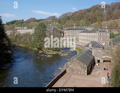 New Lanark World Heritage Site in South Lanarkshire Scotland Stock Photo