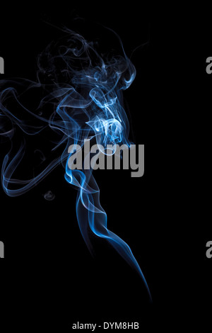 Smoke isolated on black background. Abstract background. Stock Photo