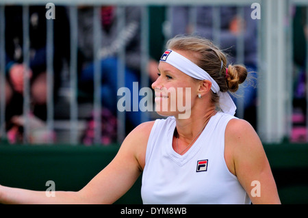 Vera Dushevina (Russia) at Wimbledon 2013 Stock Photo