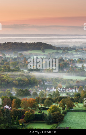 View of Surrey Hills from Colley Hill, Reigate, Surrey, UK