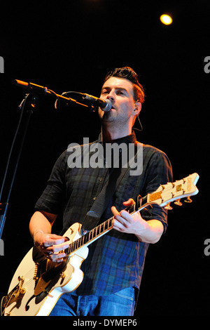 BARCELONA, SPAIN - SEPT 29: Liam James Fray, frontman of The Courteeners band, performs at Palau Sant Jordi on September 29, 201 Stock Photo