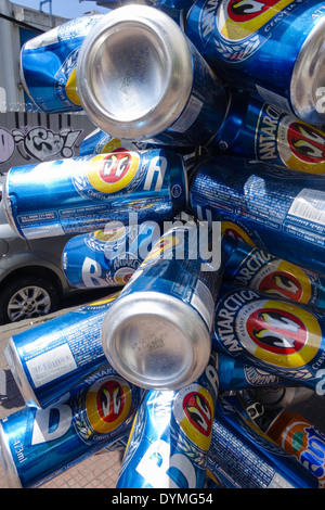Rio de Janeiro, Antarctica beer cans, Brazil Stock Photo