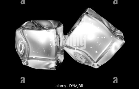 Concept of ice on a dark background Stock Photo