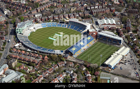 aerial view of Headingley, home of the Leeds Rhinos Rugby League & Yorkshire County Cricket Club Stock Photo