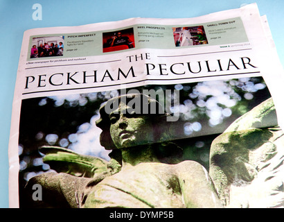 The Peckham Peculiar is a free local newspaper in south east London Stock Photo