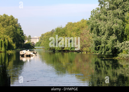 Landscape view of St. James Park in London, UK Stock Photo