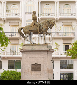 Statue of General Tomas Herrera, Historical Old Town, Panama City Stock Photo