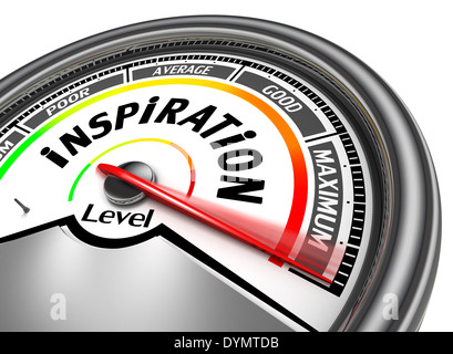 imagination conceptual meter indicate maximum, isolated on white ...