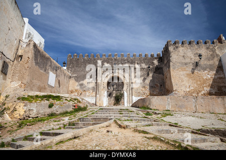 Ancient fortress in Madina. Old part of Tangier town, Morocco Stock Photo