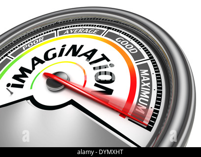 inspiration conceptual meter indicate maximum, isolated on white ...