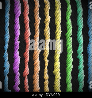 Abstract pattern with colorful stripes from hills Stock Photo