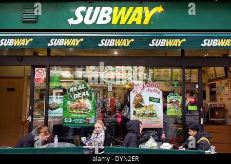 Subway food chain. Stock Photo