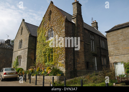 Imposing old post office building Towngate, High Bradfield village Sheffield, England, Peak District national Park, grade II listed building Stock Photo