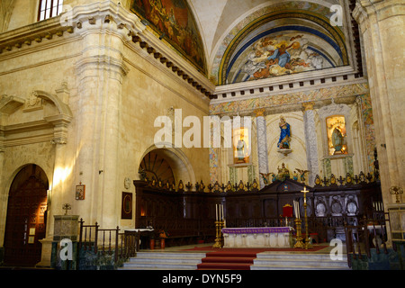 Altar sanctuary in the Havana Roman Catholic Cathedral with the Virgin Mary of the Immaculate Conception Cuba Stock Photo
