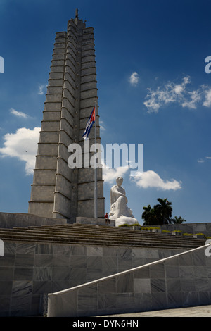 Jose Marti memorial tower in Revolution Square Havana Cuba Stock Photo