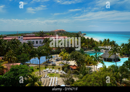 Varadero Matanzas Cuba all inclusive beach vacation resort on the Hicacos Peninsula Bay of Cardenas Atlantic ocean Stock Photo