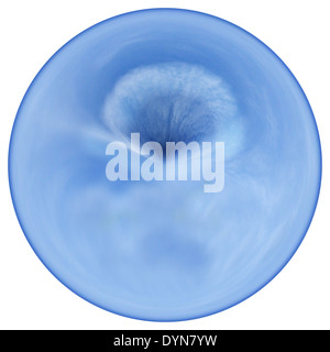 blue clear ball on white background Stock Photo