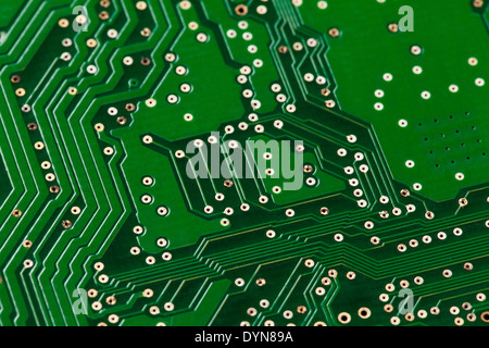 Closeup detail of circuit board Stock Photo