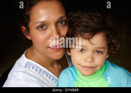 Mother holding son Stock Photo