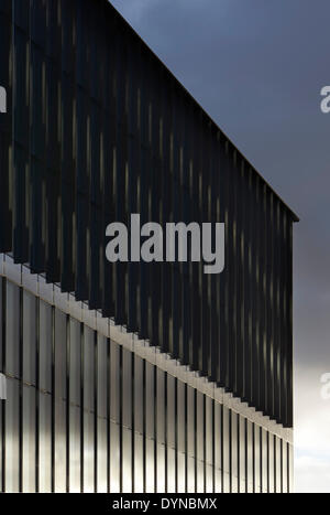 Manchester School of Art at MMU, Manchester, United Kingdom. Architect: Feilden Clegg Bradley Studios LLP, 2014. Perspective of Stock Photo