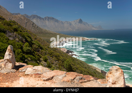 view over the coast near Kogel Bay, Falsebay, Western Cape, South Africa Stock Photo