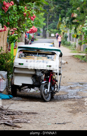 Typical Tricycle in Puerto Princesa, Palawan, Philippines Stock Photo