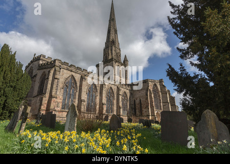 st oswalds church ashbourne derbyshire england uk Stock Photo