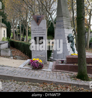 Holocaust memorial in Paris's Père Lachaise Cemetery Stock Photo