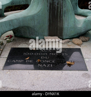 Holocaust memorial in Paris's Père Lachaise Cemetery Stock Photo