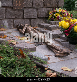 Holocaust memorial in Paris's Père Lachaise Cemetery Stock Photo