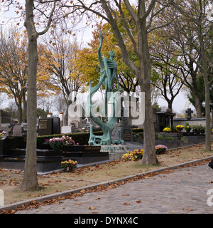 Holocaust memorial in Paris's Père Lachaise Cemetery Stock Photo