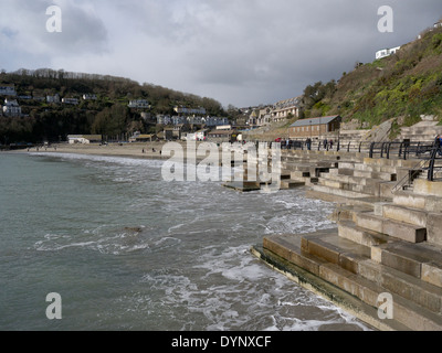 Looe, Cornwall, sea front, March 2014 Stock Photo