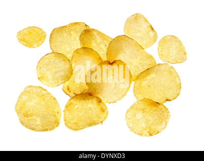 A CUTOUT OF A SCATTERING OF CRISPS Stock Photo