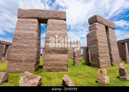 Esperance Stonehenge is a full size replica of the Orgininal in the U.K. as it would have looked around 1950 B.C. Stock Photo