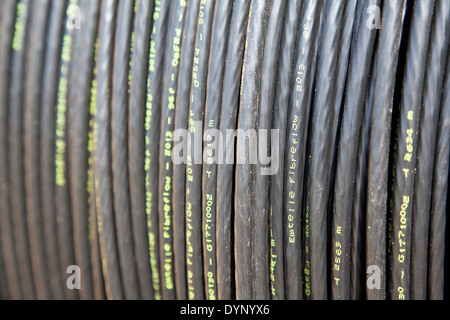 Fibre optic cable for B4RN in the Lune Valley, Lancashire Stock Photo